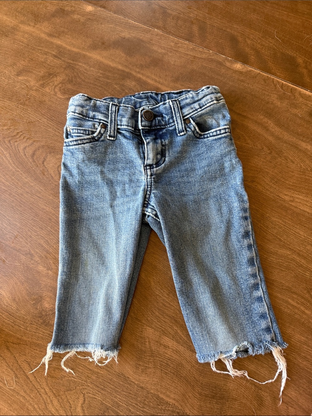 Wrangler Light Blue Frayed-Hem Kids Jeans